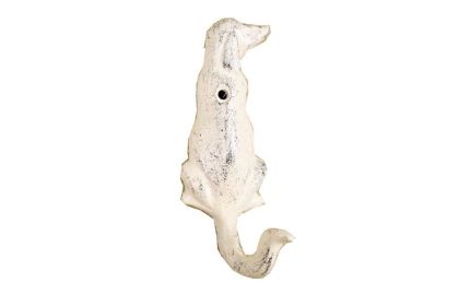 Whitewashed Cast Iron Dog Hook (Option: 6"")