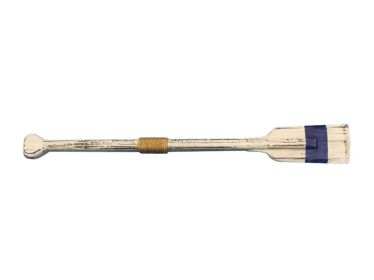 Wooden Rustic King Harbor Decorative Squared Rowing Boat Oar w/ Hooks (Option: Size)