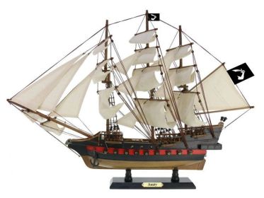Wooden Thomas Tew's Amity Limited Model Pirate Ship 26"" (Option: White Sails)