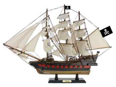 Wooden Whydah Gally White Sails Limited Model Pirate Ship (size: 26"")