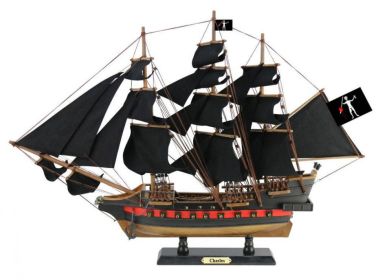 Wooden John Halsey's Charles Limited Model Pirate Ship 26"" (Option: Black Sails)